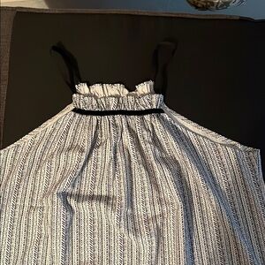 NWOT Black and White Striped Sleeveless Top